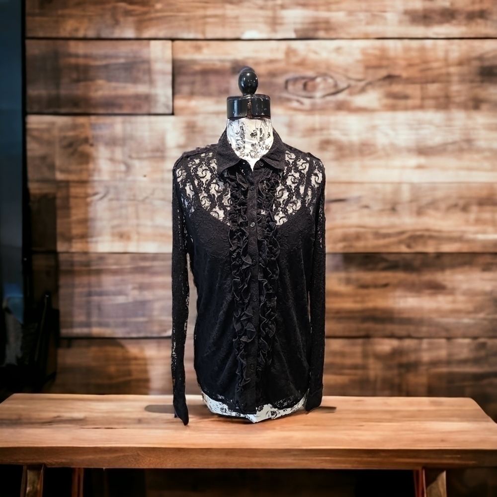 Ralph Lauren lace top with attached cami sz M L NWT